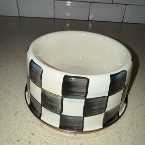 MacKenzie-Childs Check Medium Pet Dish Courtly Check